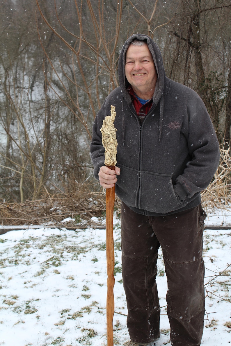 Ent Walking Stick Made in the USA Hand Carved Hiking Staff Decorative Cane Ornamental Handstaff Lord of the Rings Magic Wand image 6