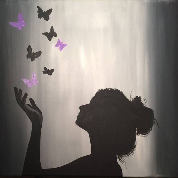 Silhouette Painting - Etsy