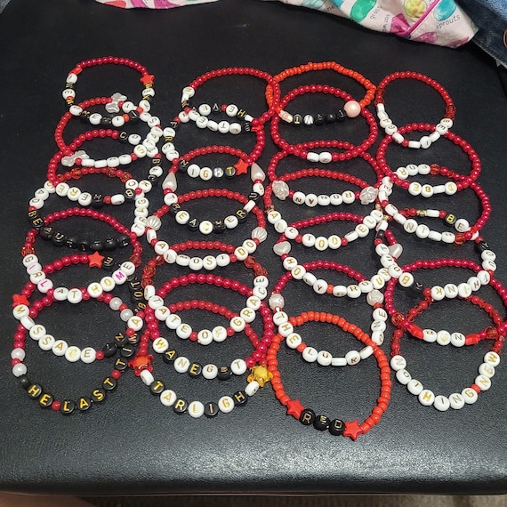 Anpole 11Pcs Taylor Friendship Bracelets TS Tour ERAS Concert, Inspired  Swiftie Fearless SpeakNow Red Lover Taylor Singer Outfits Accessories  Jewelry