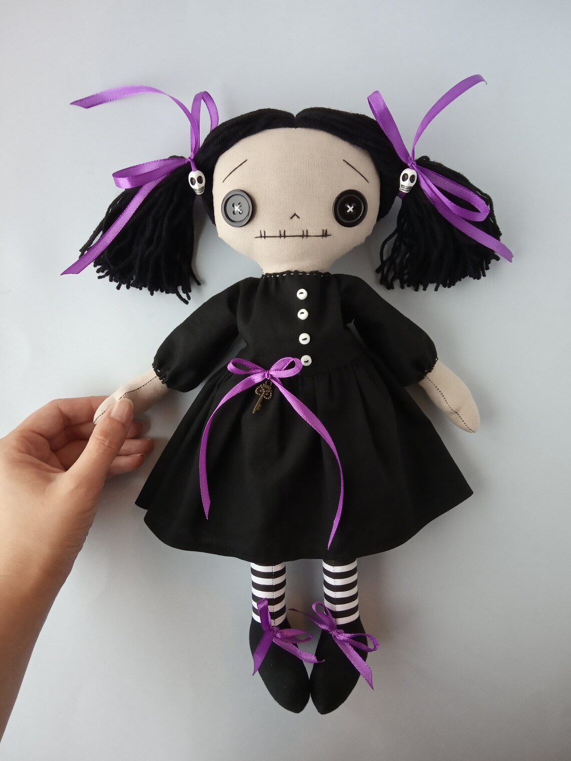 Sewing pattern PDF Goth doll Halloween rag doll pattern Creepy Etsy