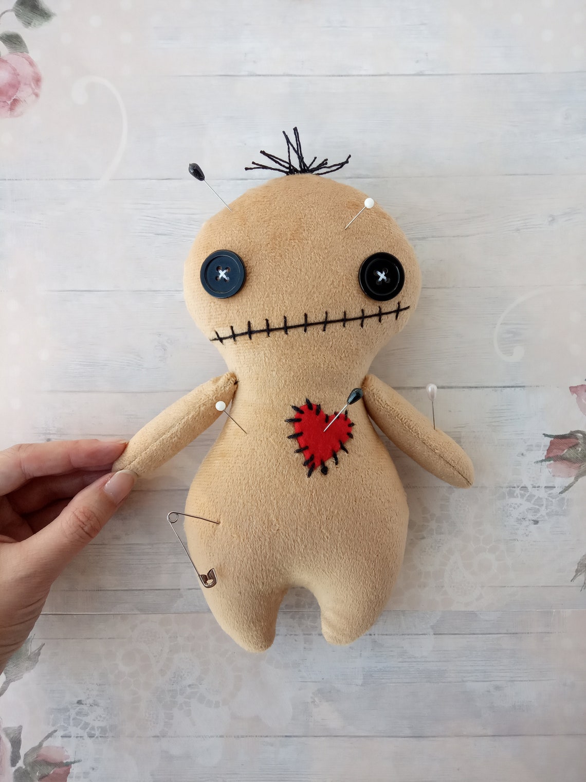 Voodoo doll sewing pattern and tutorial Creepy cute Goth doll | Etsy