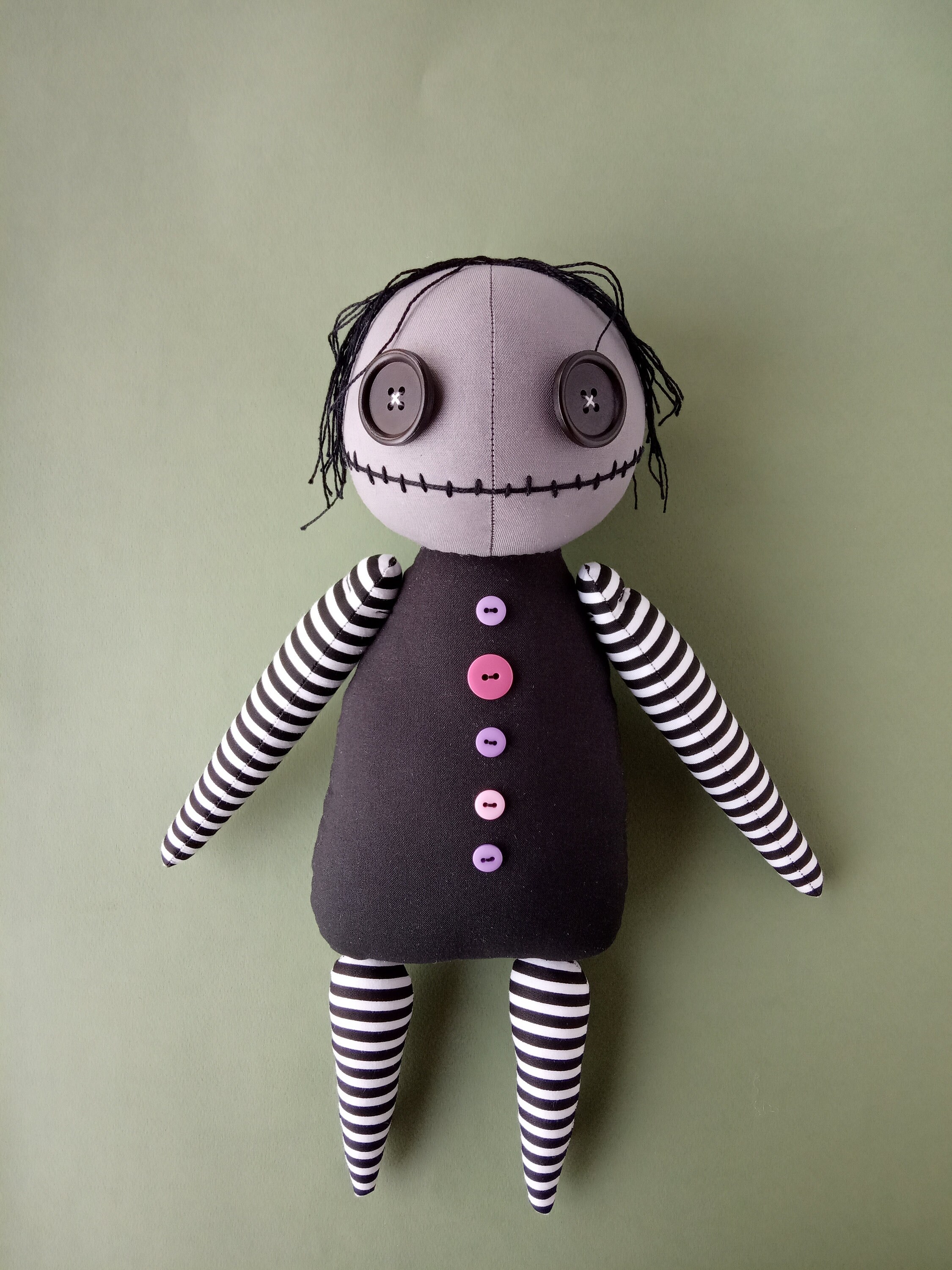 Creepy cute doll sewing pattern PDF Spooky stuffed toy | Etsy