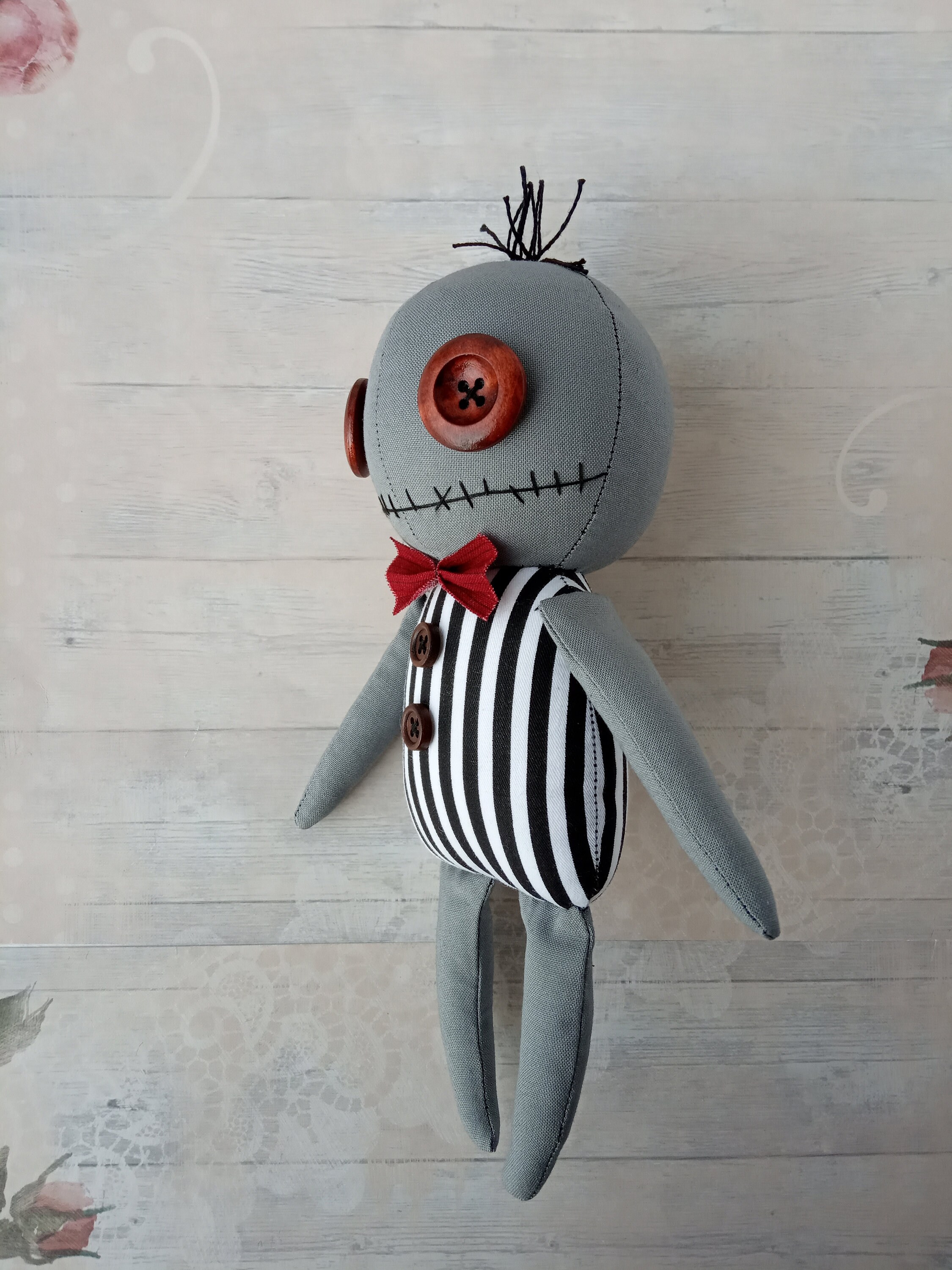 Goth doll sewing pattern Halloween decor tutorial Creepy cute | Etsy