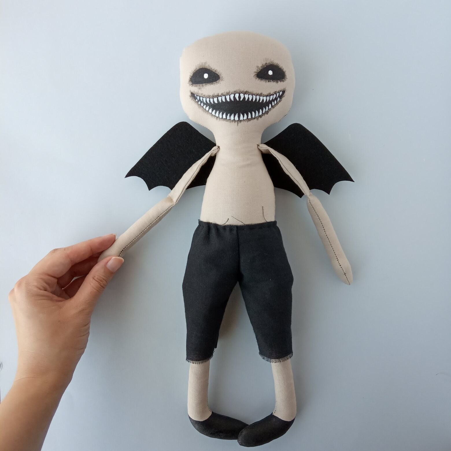 Horror doll sewing pattern Creepy cute toy tutorial Goth decor | Etsy