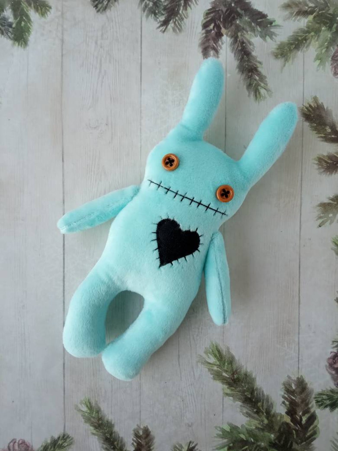 8 Pastel goth doll handmade Creepy cute plush bunny Etsy
