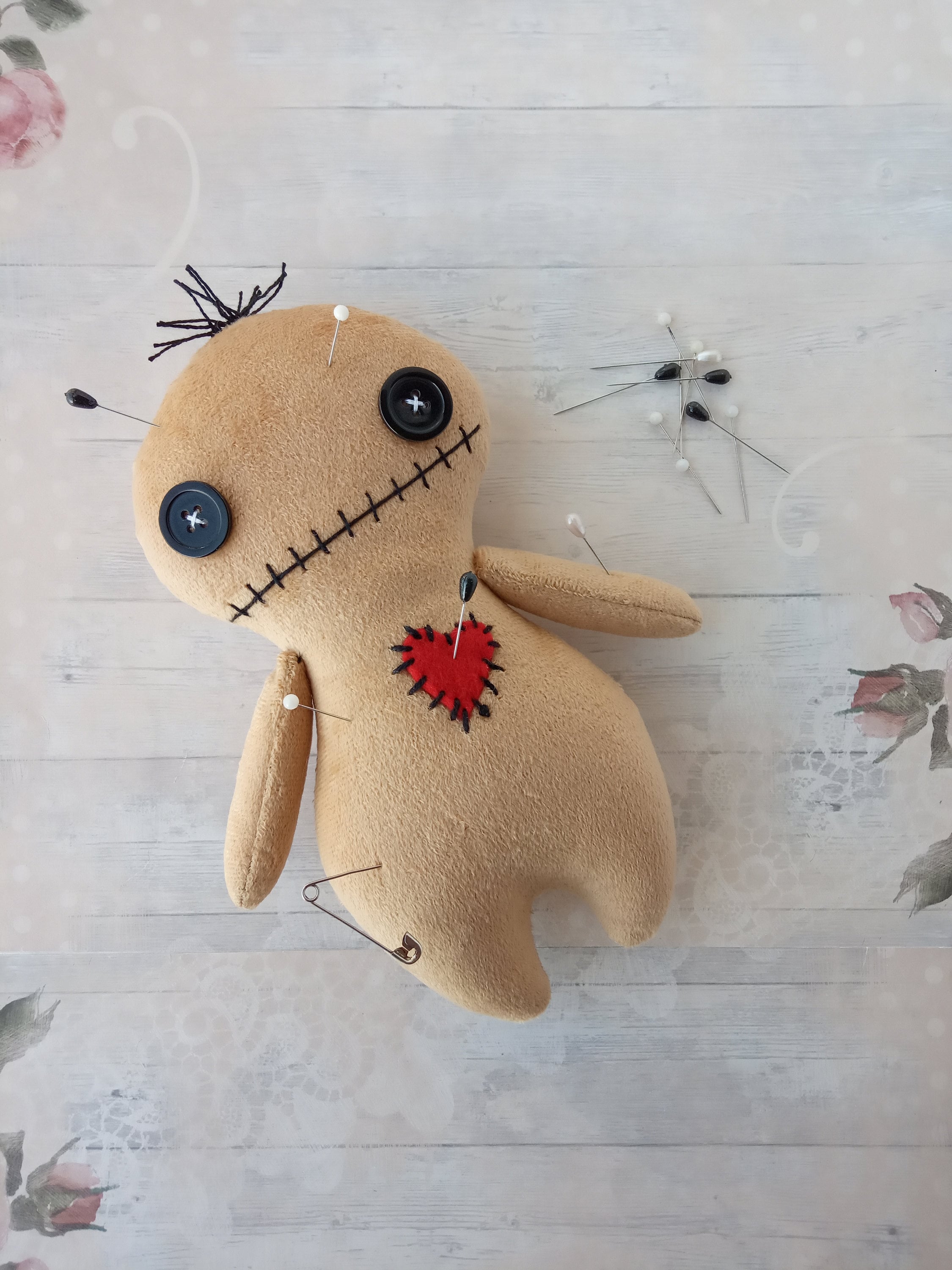 Voodoo doll sewing pattern and tutorial Creepy cute Goth doll | Etsy