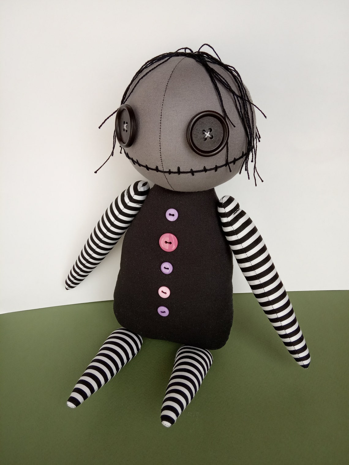 Creepy cute doll sewing pattern PDF Spooky stuffed toy | Etsy