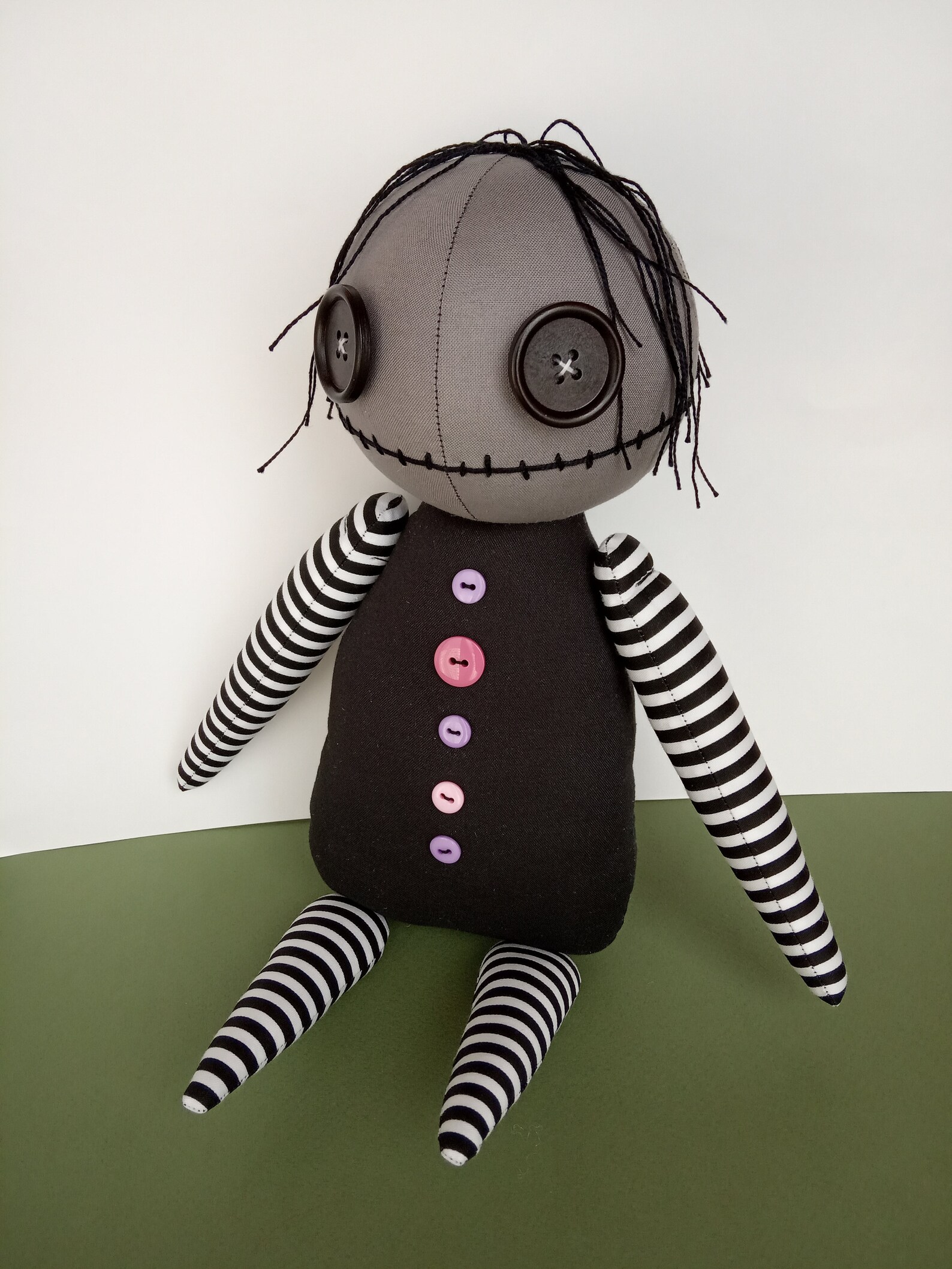 Creepy cute doll sewing pattern PDF Spooky stuffed toy | Etsy