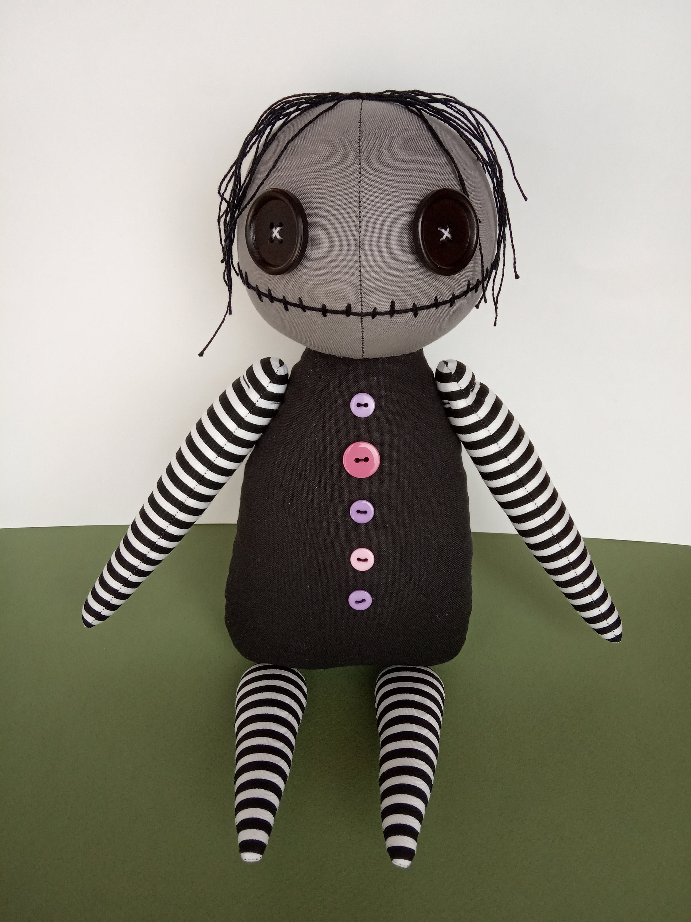 Creepy cute doll sewing pattern PDF Spooky stuffed toy | Etsy
