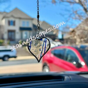 Stained Glass Heart Suncatcher: 1.5” Colorful Confetti Window Charm