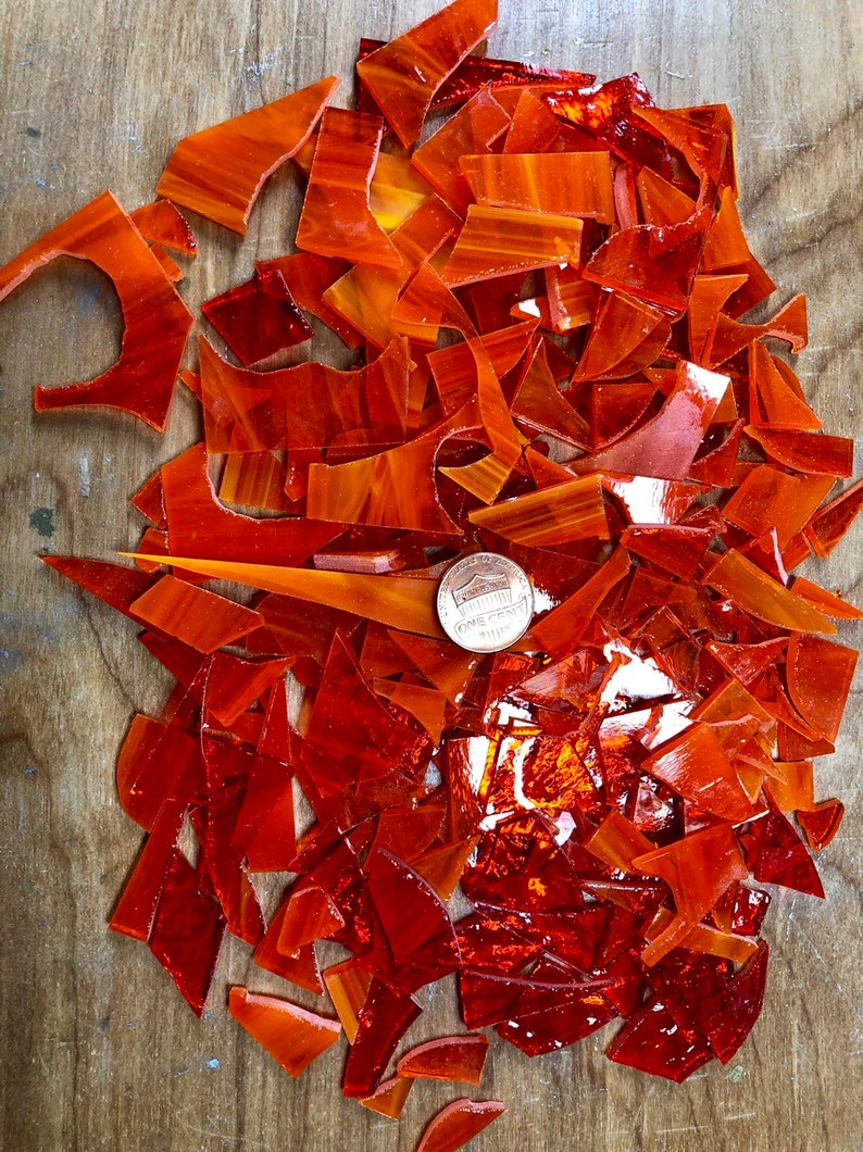 12 lb Scrap Stained Glass pieces and shards Stained Glass Glass Art