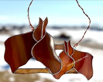 Mare and Colt Stained Glass Suncatcher