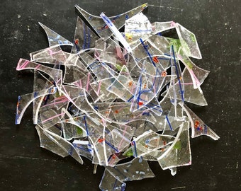 1lb Scrap COE 90 Bullseye Stained Glass pieces and shards