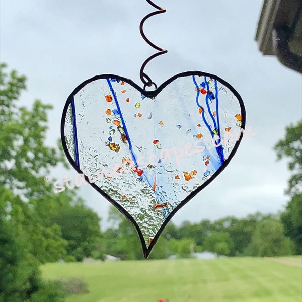 Stained Glass Hearts Etsy