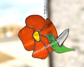 Hummingbird Stained Glass Suncatcher