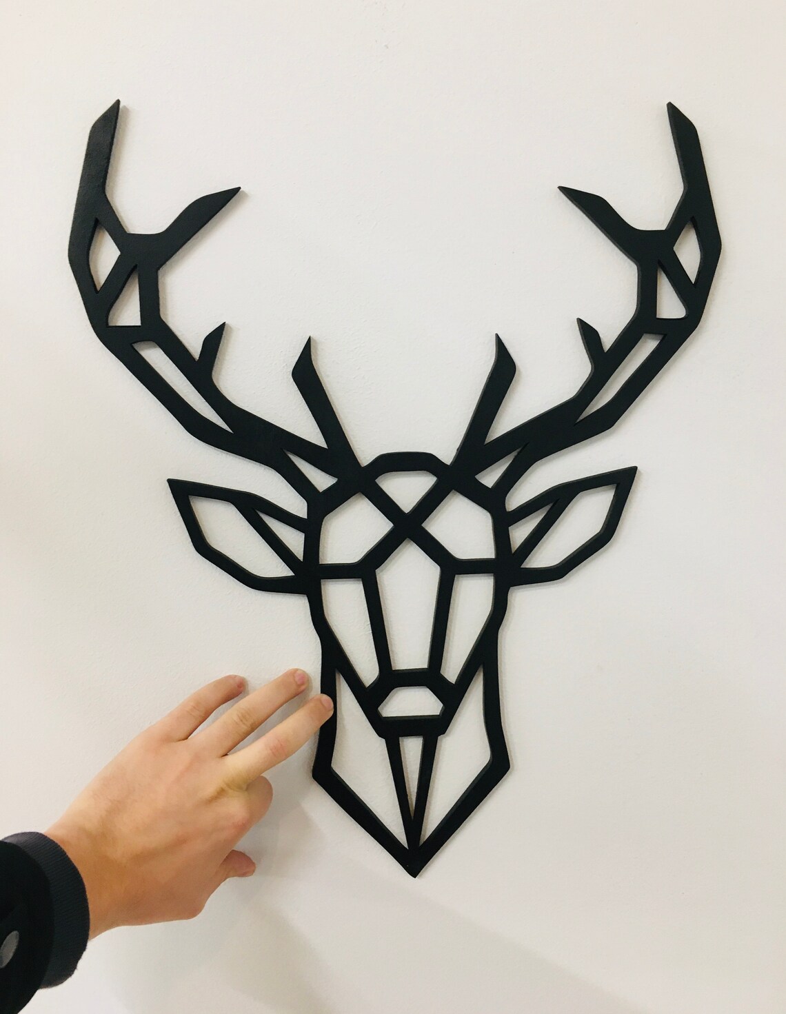 Geometric Deer Wall Art Wooden Animal Home Decor Deer Art - Etsy