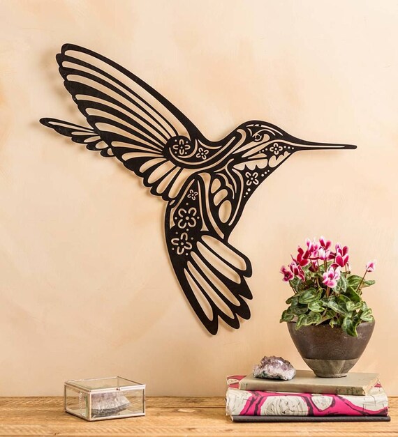 Wooden hummingbird wall decoration simple bird wall hanging Etsy