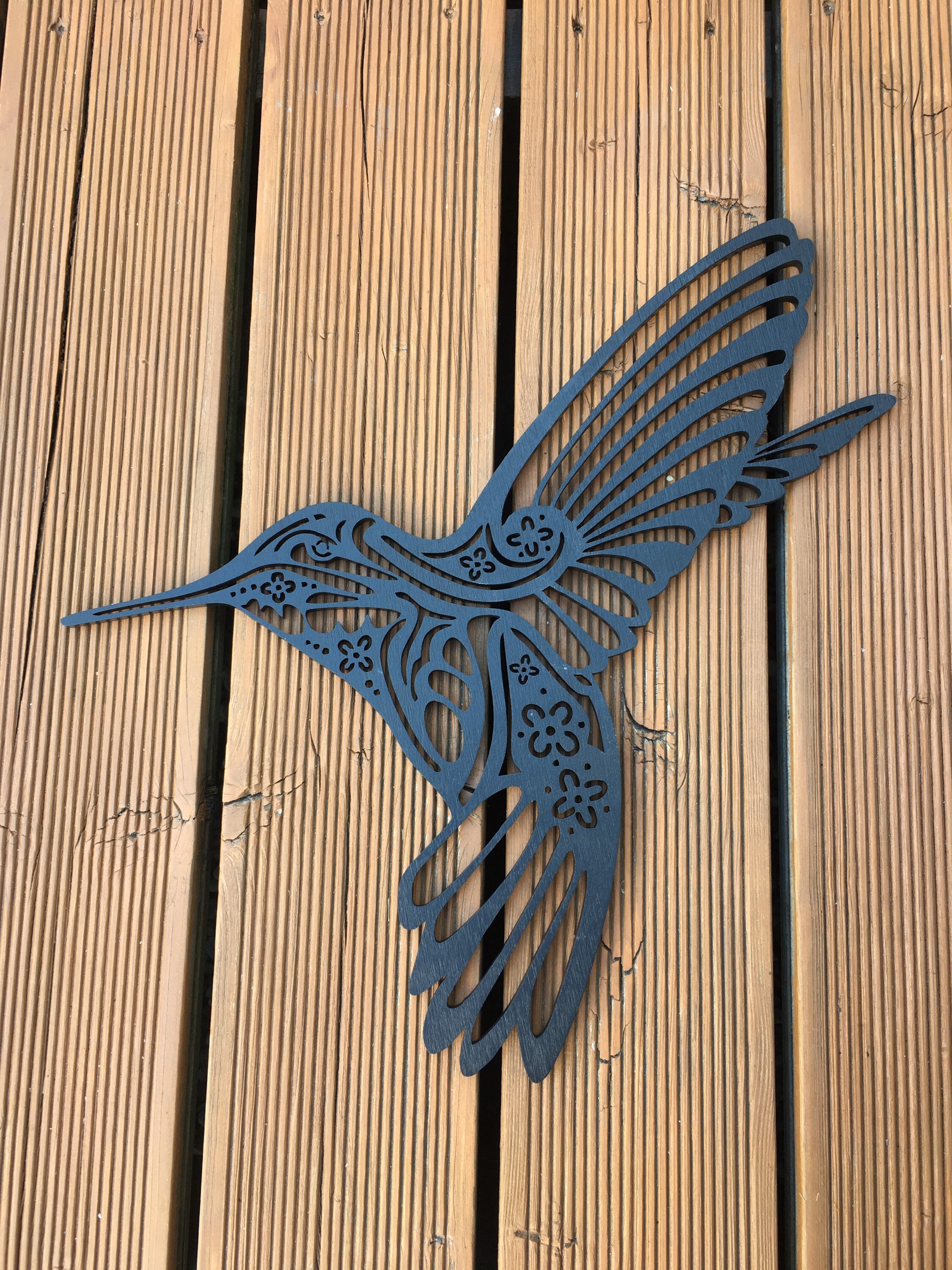 Wooden Hummingbird Wall Decoration Simple Bird Wall Hanging Etsy