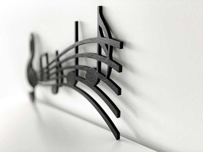 Music Notes Wall Art Wooden Music Notes Music Wall Decor Etsy