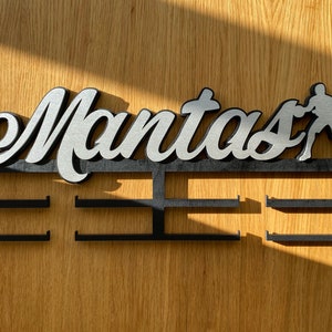 Basketball medal hanger, personalized handmaded, wooden medal hanger, Medal Holder, Medal display, Medal rack, Any sport sign for trophies.