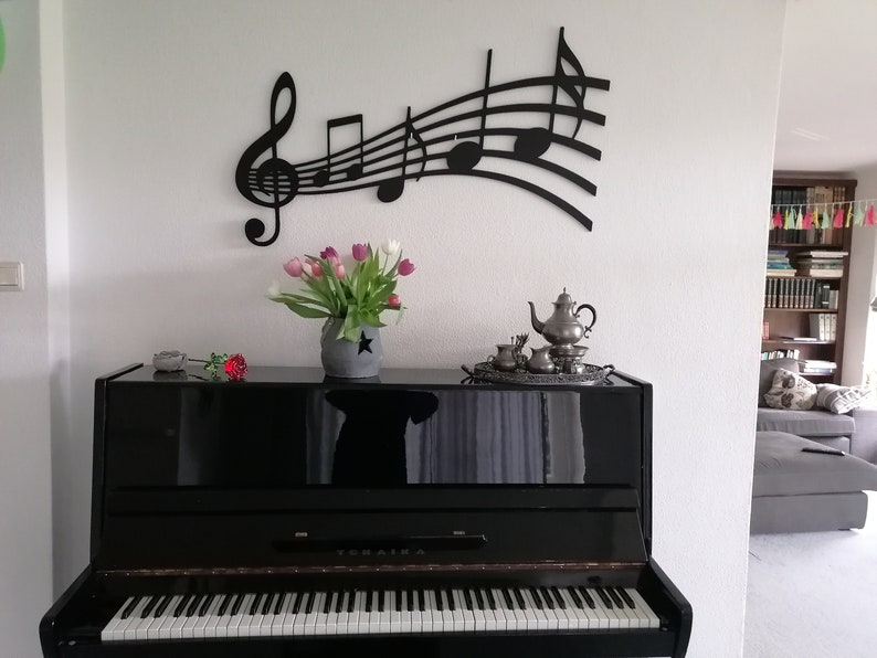 Music Notes Wall Art Wooden Music Notes Music Wall Decor Etsy