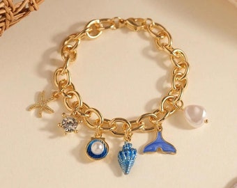 Pulsera con dije de océano