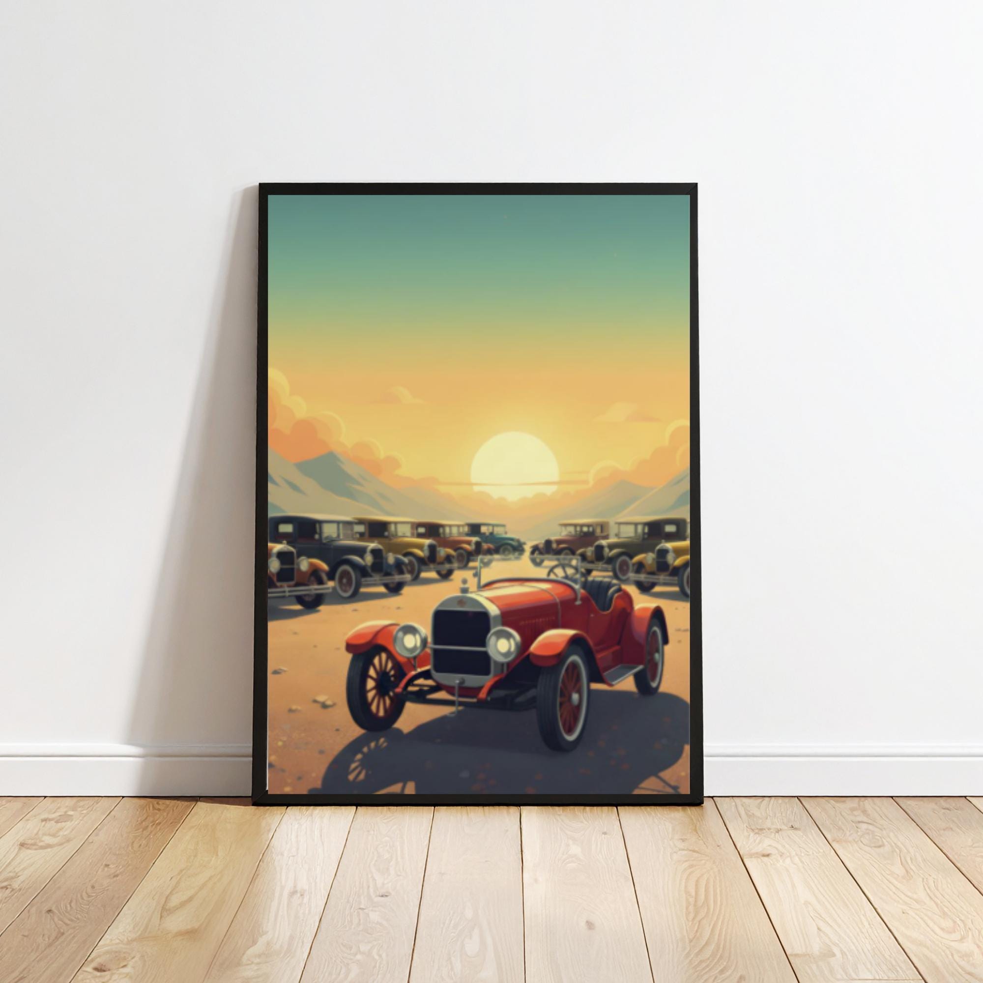 Cars Poaster Vintage Racing Car Poster Rolled Posters | 1900s Car Wall Art for ...