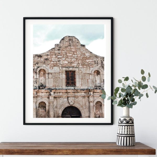 Alamo Photography Print: San Antonio Spanish Mission Wall Art