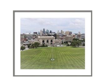 Kansas City Photography, Kansas City Skyline, Penn Valley Park,  Kansas City Wall Art, Union Station, Kansas City Print