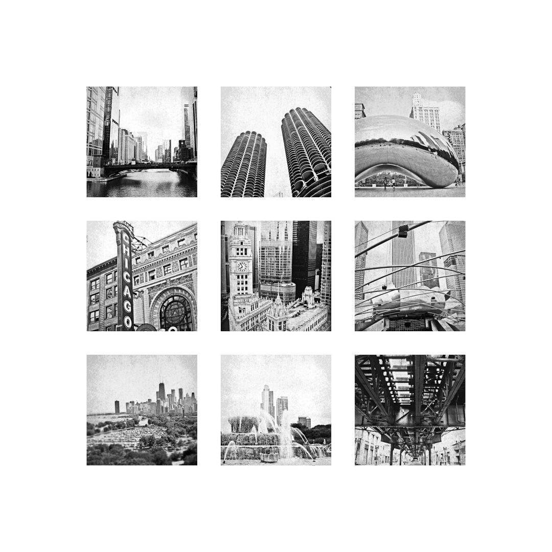 Chicago Wall Art, Chicago Photography, Chicago Art, Chicago Print, Set