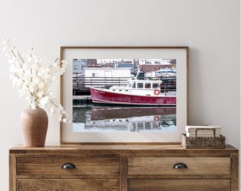 Portland Maine Art Print: Nautical Boat Photograph