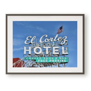 Las Vegas Photography, El Cortez Hotel, Street Sign Art, Vegas Wall Art, Las Vegas Photo