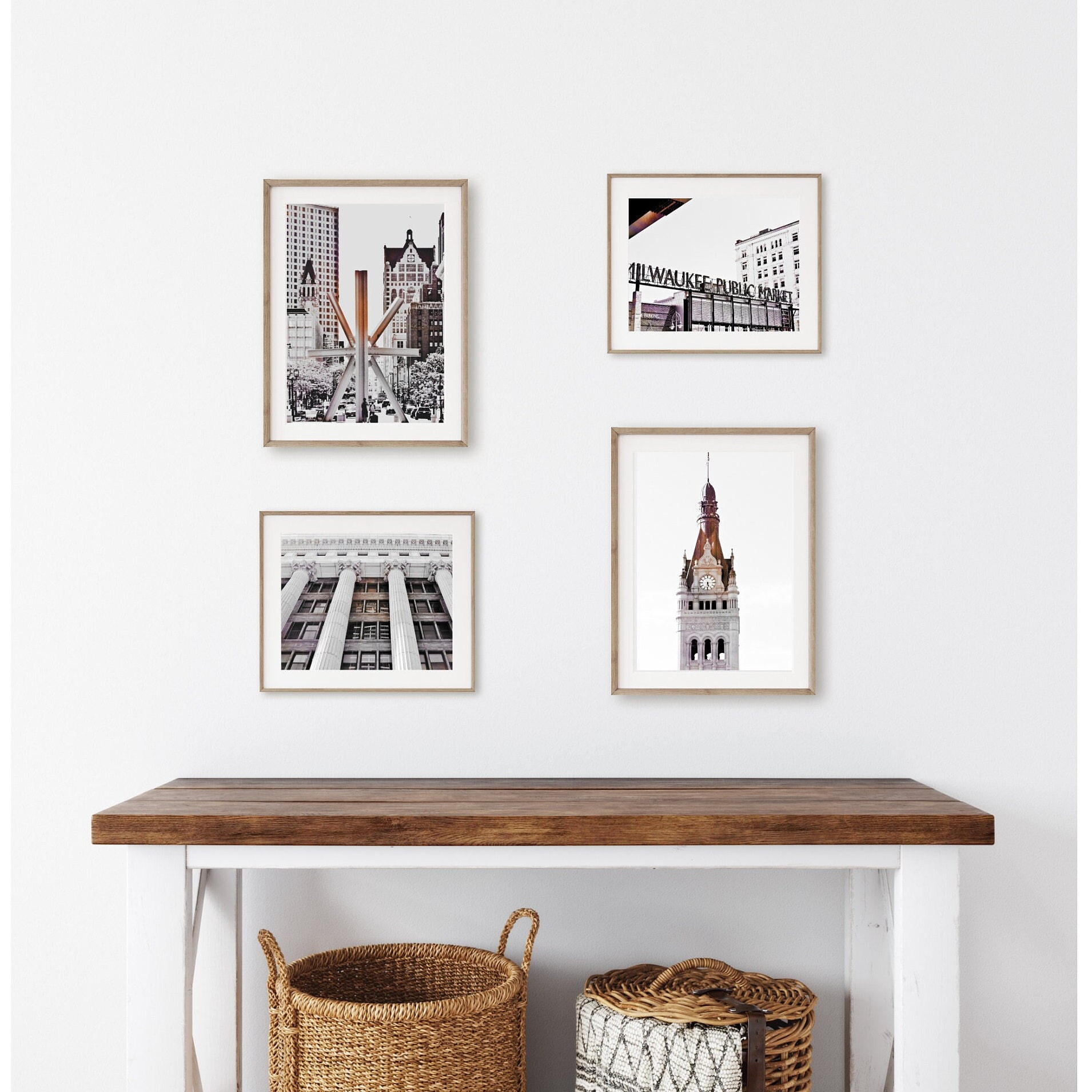 Milwaukee Photography, Milwaukee Art, Milwaukee Wall Art, Wisconsin Photography, Set of 4 Prints