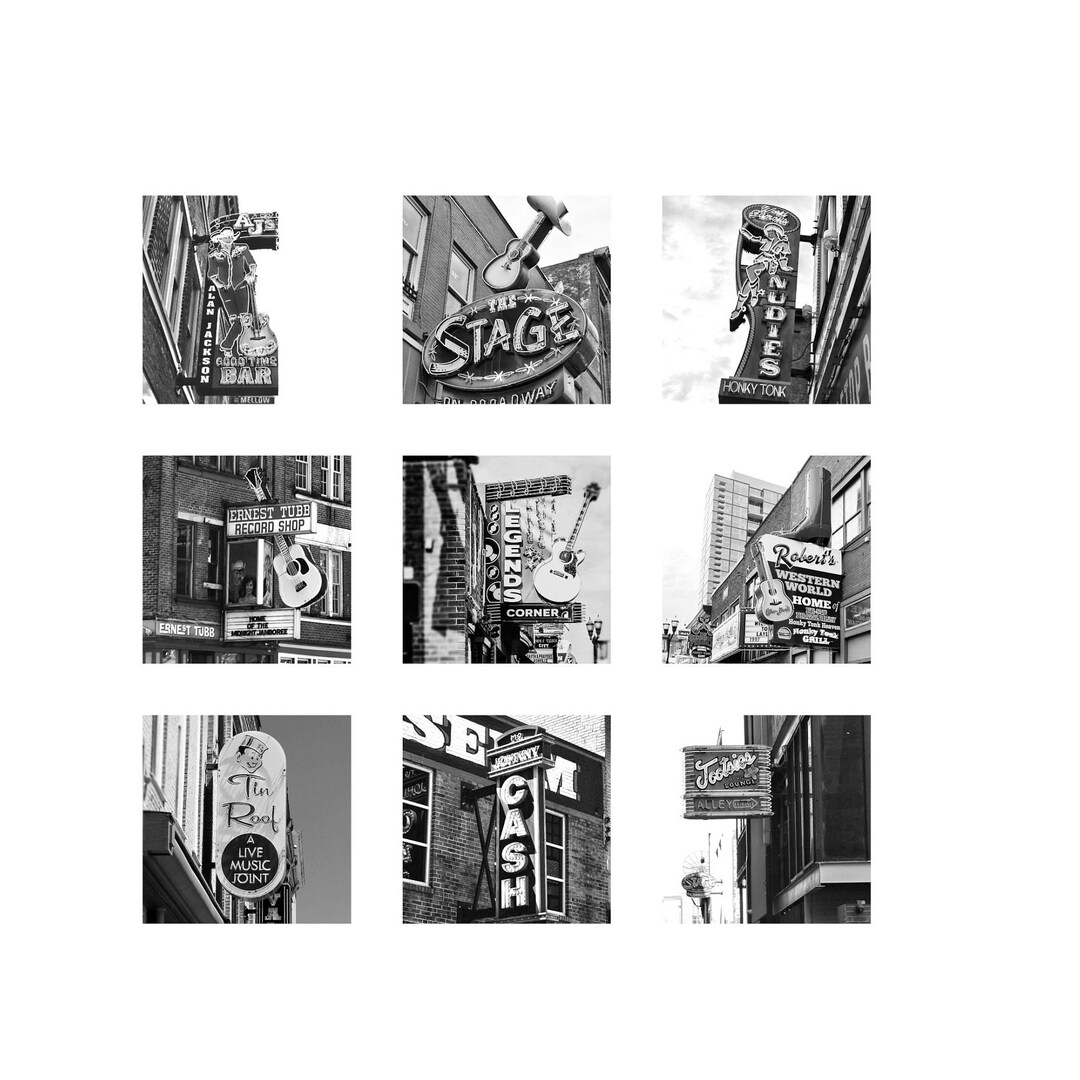 Nashville Print Set, Nashville Photography, Country Music Décor