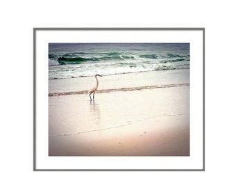 Beach Photography, Beach Wall Art, Ocean Photography, Bird on Beach, Beach House Decor, Coastal Photography