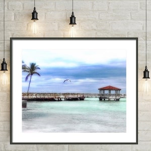 Key West Photography, Key West Pier, Florida Photography, Key West Decor, Beach House Print, Ocean Photography