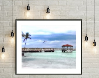 Key West Photography, Key West Pier, Florida Photography, Key West Decor, Beach House Print, Ocean Photography