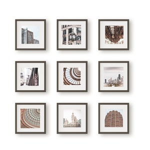 Chicago Architecture Wall Art Set of 9 prints, Chicago Wall Art, Chicago Art, Chicago Architecture, Chicago Prints