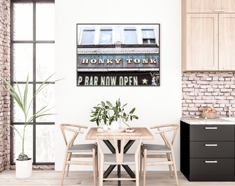 Nashville Art,  Nashville Print,  Honky Tonk, Country Music Décor