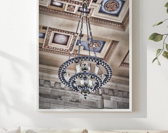 Kansas City Photography Print: Union Station Chandelier Wall Art