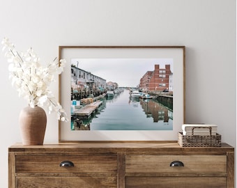 Portland Maine Print: Lobster Boats, New England Nautical Art