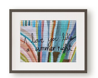 Street Art, Graffiti Photography, Love Art Print, Kansas City Photography, I Love You Like A Summer Night