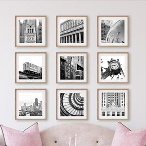 Chicago Photography Print Set: Classic City Scenes, Set of 9