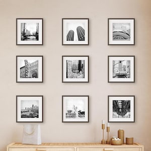 Chicago Photography Print Set: Classic City Scenes, Set of 9