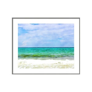 30A Florida Beach Photography: Watercolor Beach Waves Art