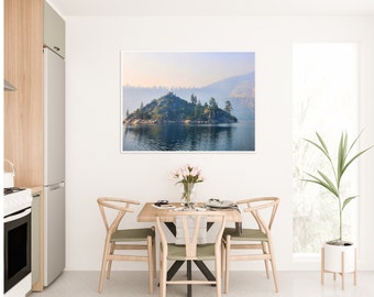 Lake Tahoe Print: Emerald Island Wall Art