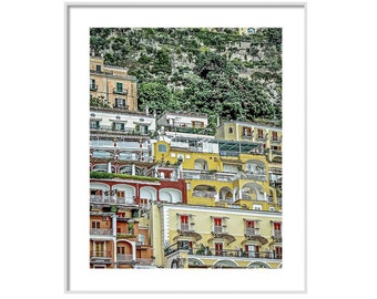 Amalfi Coast Photography: Colorful Positano Art Print