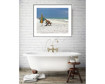 30A Florida Beach Photography: Beach Chairs Art Print