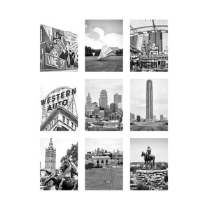 Kansas City Photography, Kansas City Gallery Wall, Kansas City Wall Art, Set of 9 Prints