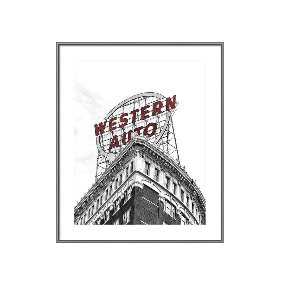Kansas City Wall Art, Kansas City, Kansas City Print, Western Auto Sign